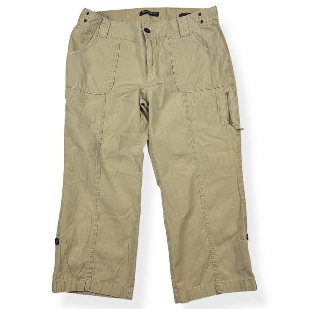 Eddie Bauer Blakely Fit Pants Womens 12 Beige Pockets See Description